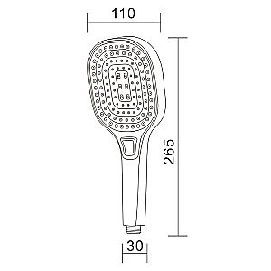 Душевая лейка Orange S15HScr хром купить в интернет-магазине сантехники Sanbest