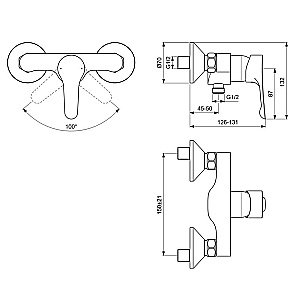 Смеситель для душа Ideal Standard Dot 2.0 BC325AA купить в интернет-магазине сантехники Sanbest
