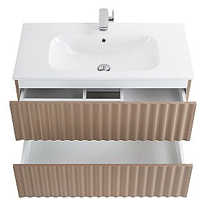 Тумба с раковиной Art&Max ELEGANT 100 капучино матовый для ванной в интернет-магазине Sanbest