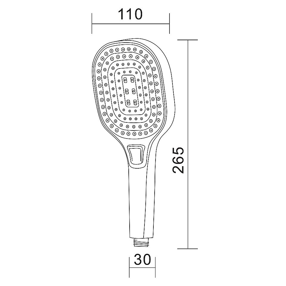 Душевая лейка Orange S15HScr хром купить в интернет-магазине сантехники Sanbest