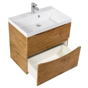 Тумба с раковиной BelBagno MARINO H60-2C-SO-RN-P 70 Rovere Nature для ванной в интернет-магазине Sanbest