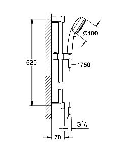 Душевой гарнитур Grohe Tempesta Cosmopolitan 27579002 купить в интернет-магазине сантехники Sanbest