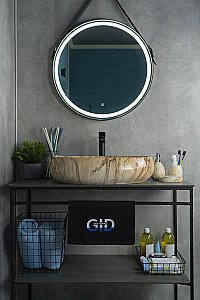 Раковина накладная Gid 60 Mnc161 54403 бежевый мрамор купить в интернет-магазине Sanbest