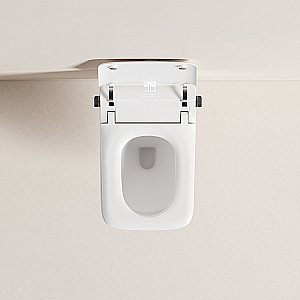 Унитаз с функцией биде Abber Rechteck AC1215S белый, с крышкой микролифт купить в интернет-магазине Sanbest