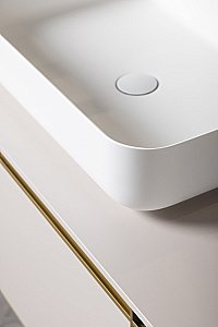 Раковина накладная Armadi Art Corian Slim 879-60-MW белая купить в интернет-магазине Sanbest