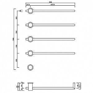 Полотенцесушитель электрический ABBER Charme AH4004 хром купить в интернет-магазине сантехники Sanbest