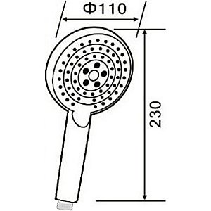 Душевая лейка Orange O-Shower S02HSW белый купить в интернет-магазине сантехники Sanbest