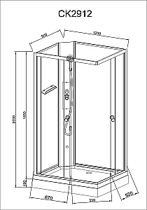 Душевая кабина AvaCan CK Серия CK2912N 120х90 без крыши купить в интернет-магазине Sanbest