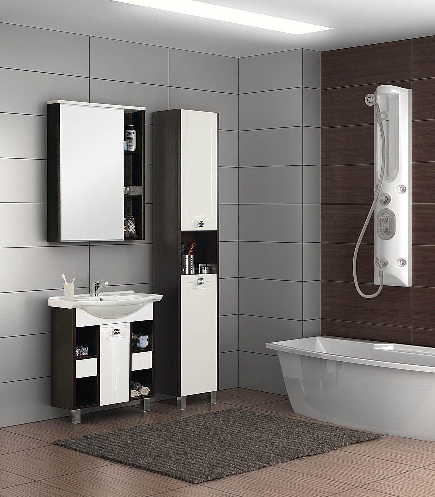 Тумба с раковиной Акватон Крит 65 МН венге для ванной в интернет-магазине Sanbest