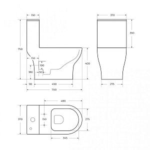 Унитаз-моноблок BelBagno LOUNGE BB8618CPR-MN/SC безободковый, с бачком, с крышкой микролифт купить в интернет-магазине Sanbest