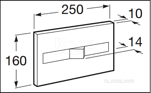 Кнопка для инсталляции Roca PL-2 890096005 купить в интернет-магазине сантехники Sanbest