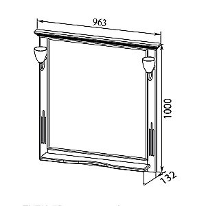 Зеркало Aquanet Тулуза 95 в ванную от интернет-магазине сантехники Sanbest