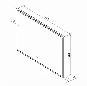 Зеркало ART&MAX SORRENTO 120 AM-Sor-1200-700-DS-F в ванную от интернет-магазине сантехники Sanbest