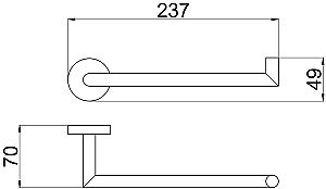 Полотенцедержатель Allen Brau Priority 6.31010-31 24 черный купить в интернет-магазине сантехники Sanbest