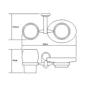 Держатель стакана и мыльницы WasserKRAFT Main  купить в интернет-магазине сантехники Sanbest
