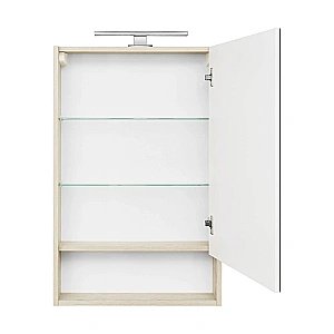 Зеркальный шкаф Акватон Сканди 55 белый/дуб верона купить в интернет-магазине сантехники Sanbest