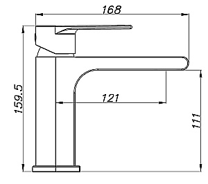 Смеситель для раковины Azario DELANO AZ-158445224 черный матовый купить в интернет-магазине сантехники Sanbest