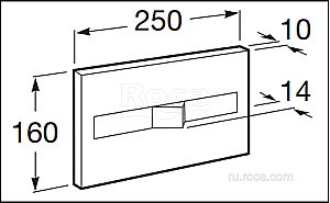 Кнопка для инсталляции Roca PL-2 890096005 купить в интернет-магазине сантехники Sanbest