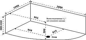 Ванна Azario Mikona 160х100 МИВ0002 белая правая купить в интернет-магазине Sanbest