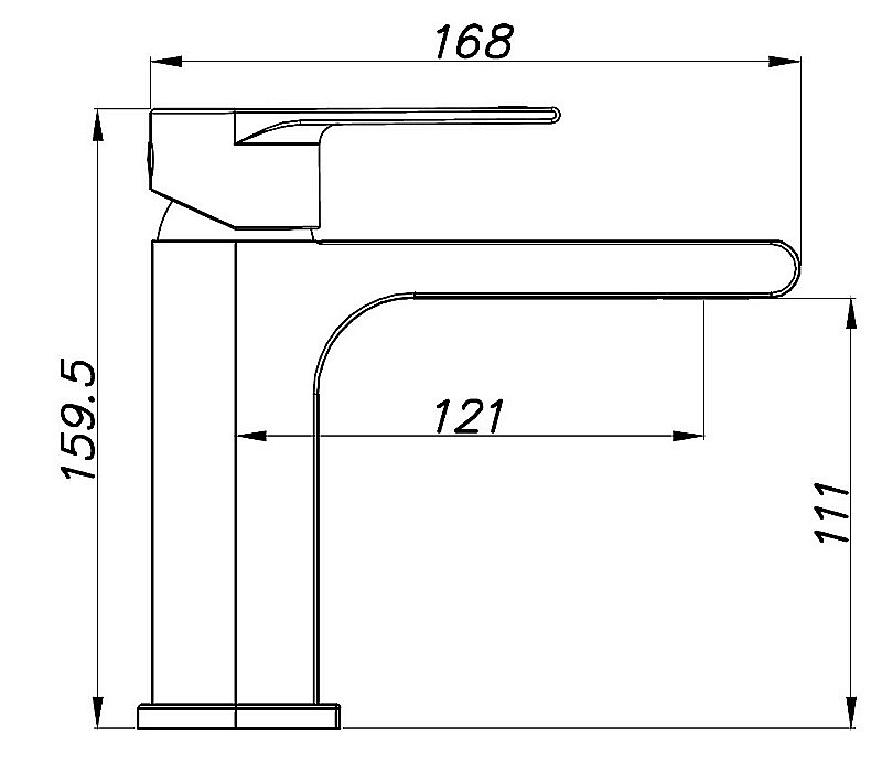 Смеситель для раковины Azario DELANO AZ-158445224 черный матовый купить в интернет-магазине сантехники Sanbest