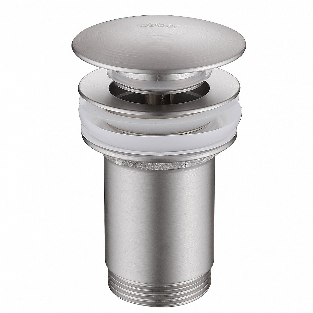 Донный клапан ABBER AF0010SP сатин купить в интернет-магазине сантехники Sanbest