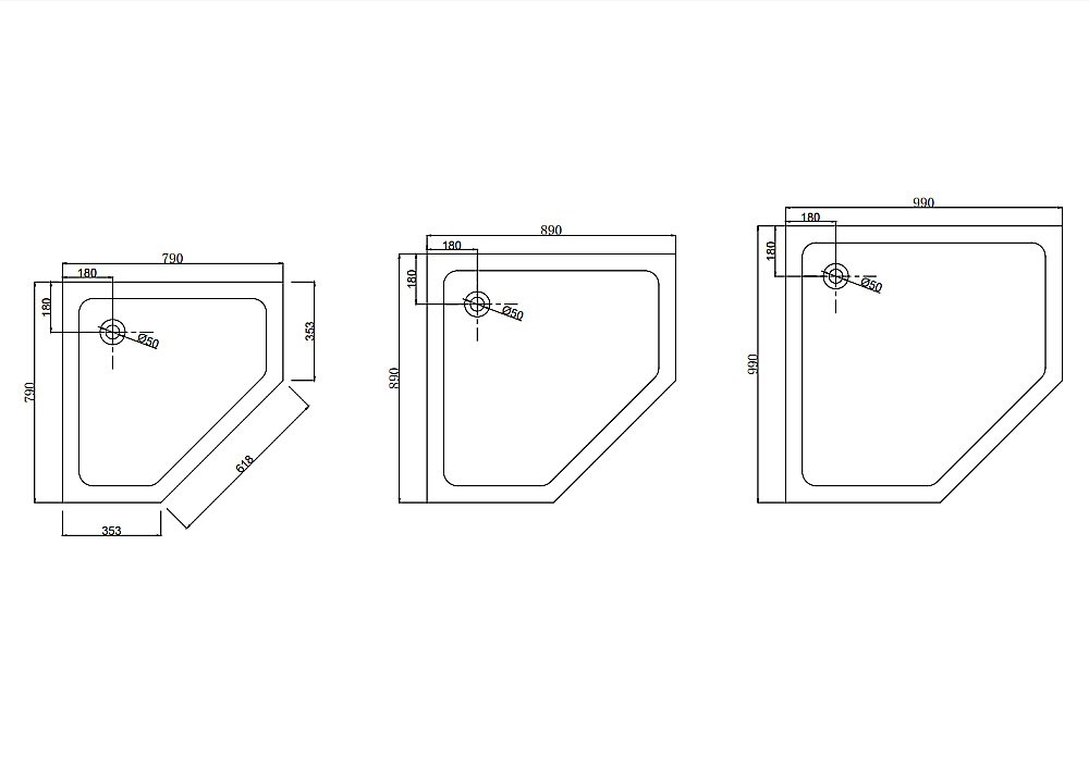 Душевой поддон Taliente PTA-10103 100х100 белый купить в интернет-магазине Sanbest