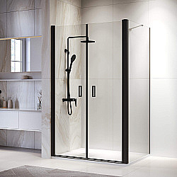 Душевой уголок RGW Passage PA-144B (PA-104B + Z-050-2B + O-204B) 060814468-14 60x80 стекло прозрачное/профиль черный купить в интернет-магазине Sanbest