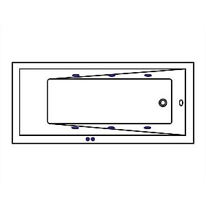 Ванна с гидромассажем WhiteCross WAVE SOFT 170x75 белая/золото купить в интернет-магазине Sanbest