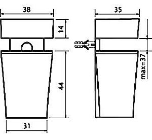 Полка стеклянная De Aqua Токката 258170 140 хром купить в интернет-магазине сантехники Sanbest