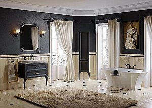 Зеркало Aqwella LaDonna 72 черное в ванную от интернет-магазине сантехники Sanbest