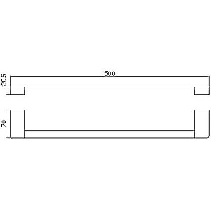 Полотенцедержатель Rav-Slezak Nil NLA0701/50ZRL розовый золотистый купить в интернет-магазине сантехники Sanbest