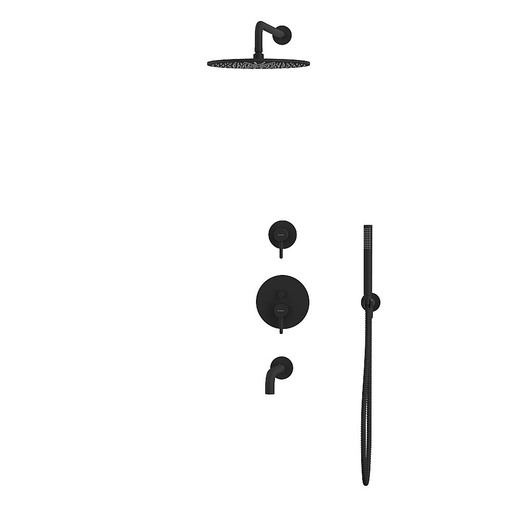 Душевая система WhiteCross Y YSET07BL черная матовая купить в интернет-магазине сантехники Sanbest