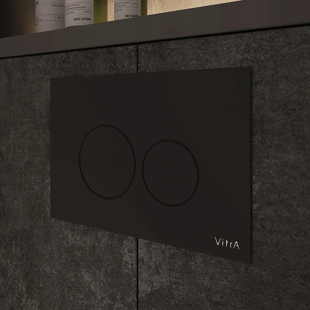 Кнопка для инсталляции VitrA Origin 740-2411 матовая черная купить в интернет-магазине сантехники Sanbest