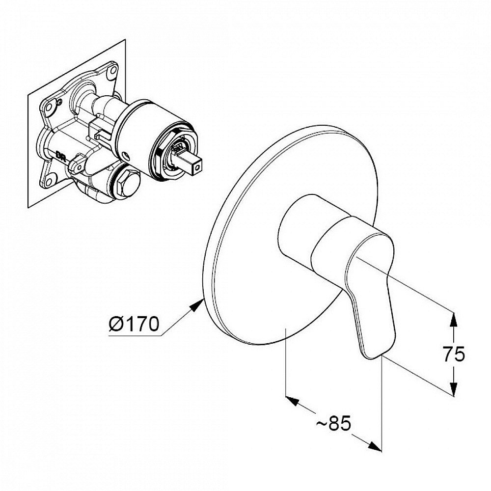 Набор смесителей Kludi Pure&Easy 376300565 хром купить в интернет-магазине сантехники Sanbest
