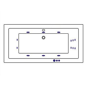 Ванна с гидромассажем WhiteCross SAVIA DUO SMART 170x80 белая/золото купить в интернет-магазине Sanbest