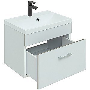 Тумба с раковиной Aquanet Верона 50 281038 белая матовая для ванной в интернет-магазине Sanbest