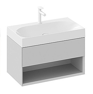 Тумба с раковиной Ravak LITE SD 80 X000001865/XJX01280005 дымчато-серая для ванной в интернет-магазине Sanbest