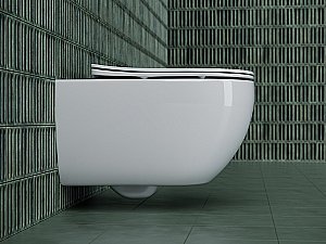 Унитаз подвесной Ceramica Nova Long CN3015 безободковый, с крышкой микролифт купить в интернет-магазине Sanbest