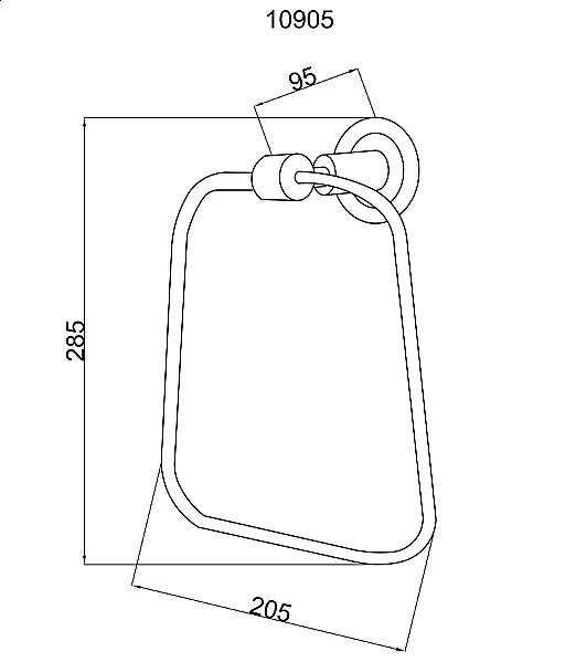 Полотенцедержатель-кольцо Boheme Murano Cristal 10905-CRST-BR купить в интернет-магазине сантехники Sanbest