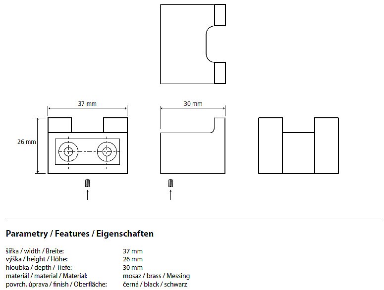 Крючок Bemeta Nero 135006230 купить в интернет-магазине сантехники Sanbest