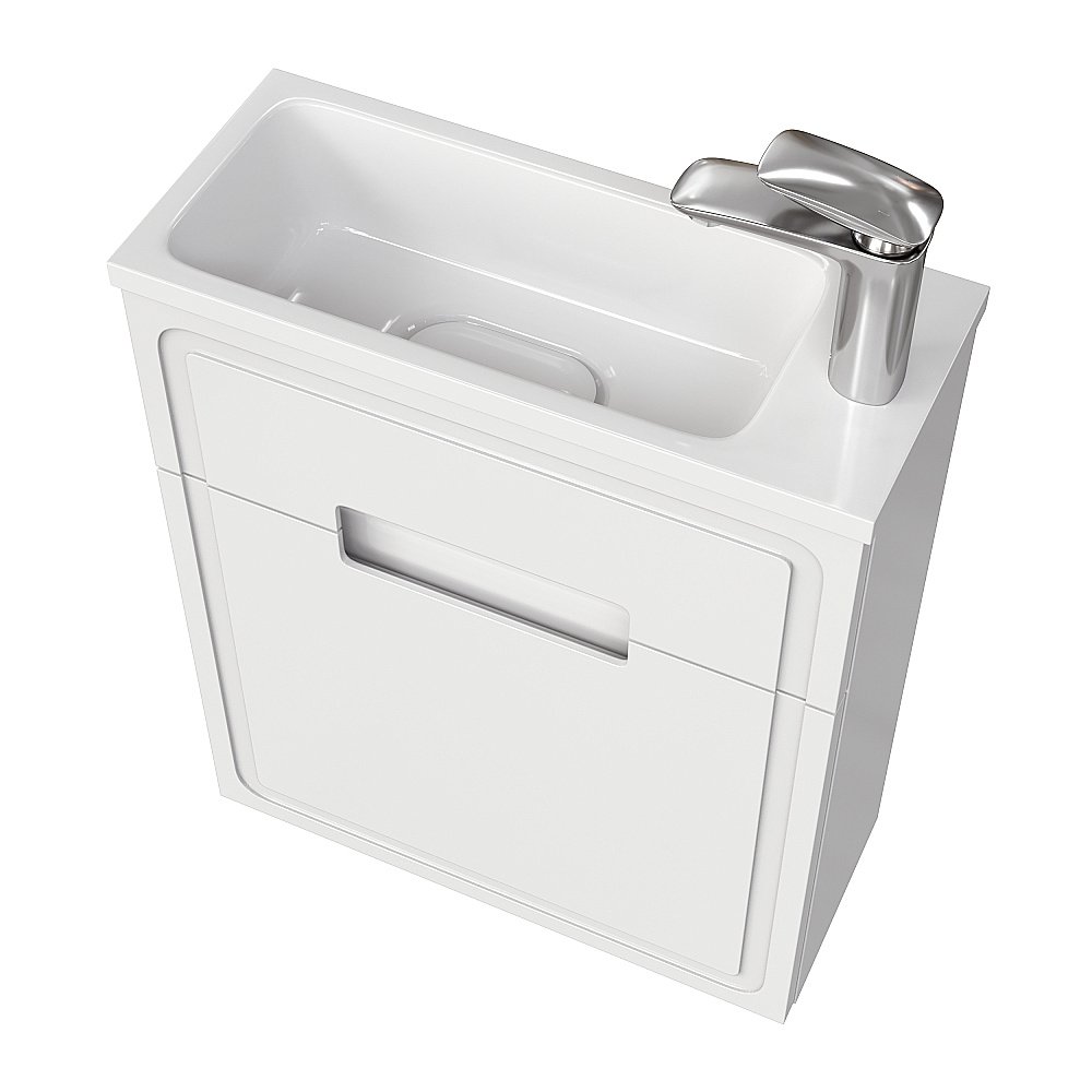 Тумба с раковиной Taliente Olejo 50 белый глянцевый для ванной в интернет-магазине Sanbest