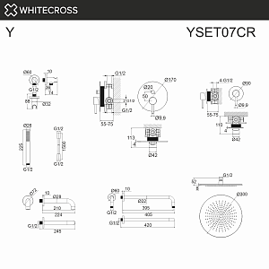 Душевая система WhiteCross Y YSET07CR хром купить в интернет-магазине сантехники Sanbest