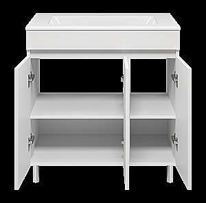 Тумба с раковиной Misty Енисей - 80 Э-Ени01080-012 белая для ванной в интернет-магазине Sanbest