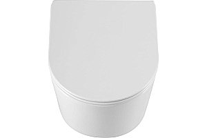 Унитаз подвесной Art&Max BOLZANO AM001CHR/SC белый, с сиденьем микролифт, безободковый купить в интернет-магазине Sanbest