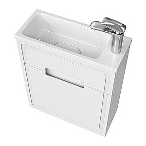 Тумба с раковиной Taliente Olejo 50 белый глянцевый для ванной в интернет-магазине Sanbest