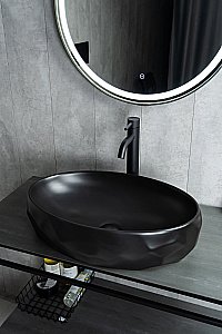 Раковина накладная Gid Bm9030wx черная матовая купить в интернет-магазине Sanbest