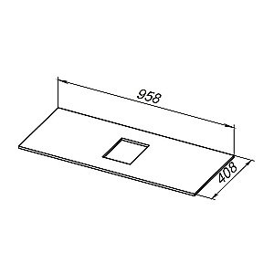 Столешница Allen Brau Priority 100 1.31011.DG-S пепел структура для ванной в интернет-магазине сантехники Sanbest