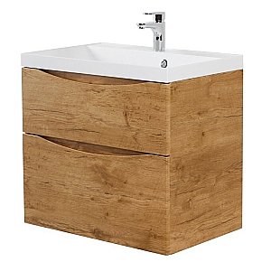 Тумба с раковиной BelBagno MARINO H60-2C-SO-RN-P 60 Rovere Nature для ванной в интернет-магазине Sanbest