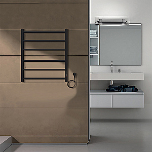 Полотенцесушитель электрический Azario PARMA П6 500х600 AZ10856B черный купить в интернет-магазине сантехники Sanbest