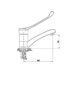 Смеситель для раковины GPD Медицина MDL45 купить в интернет-магазине сантехники Sanbest
